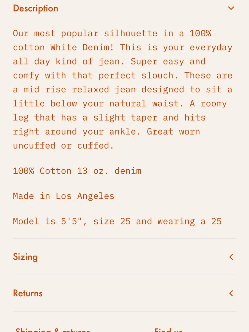 Hey Gang the loose crop denim jeans $295 - Picture 5 of 10